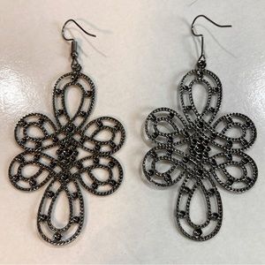 Lightweight Gunmetal Boho Style Fashion Earrings